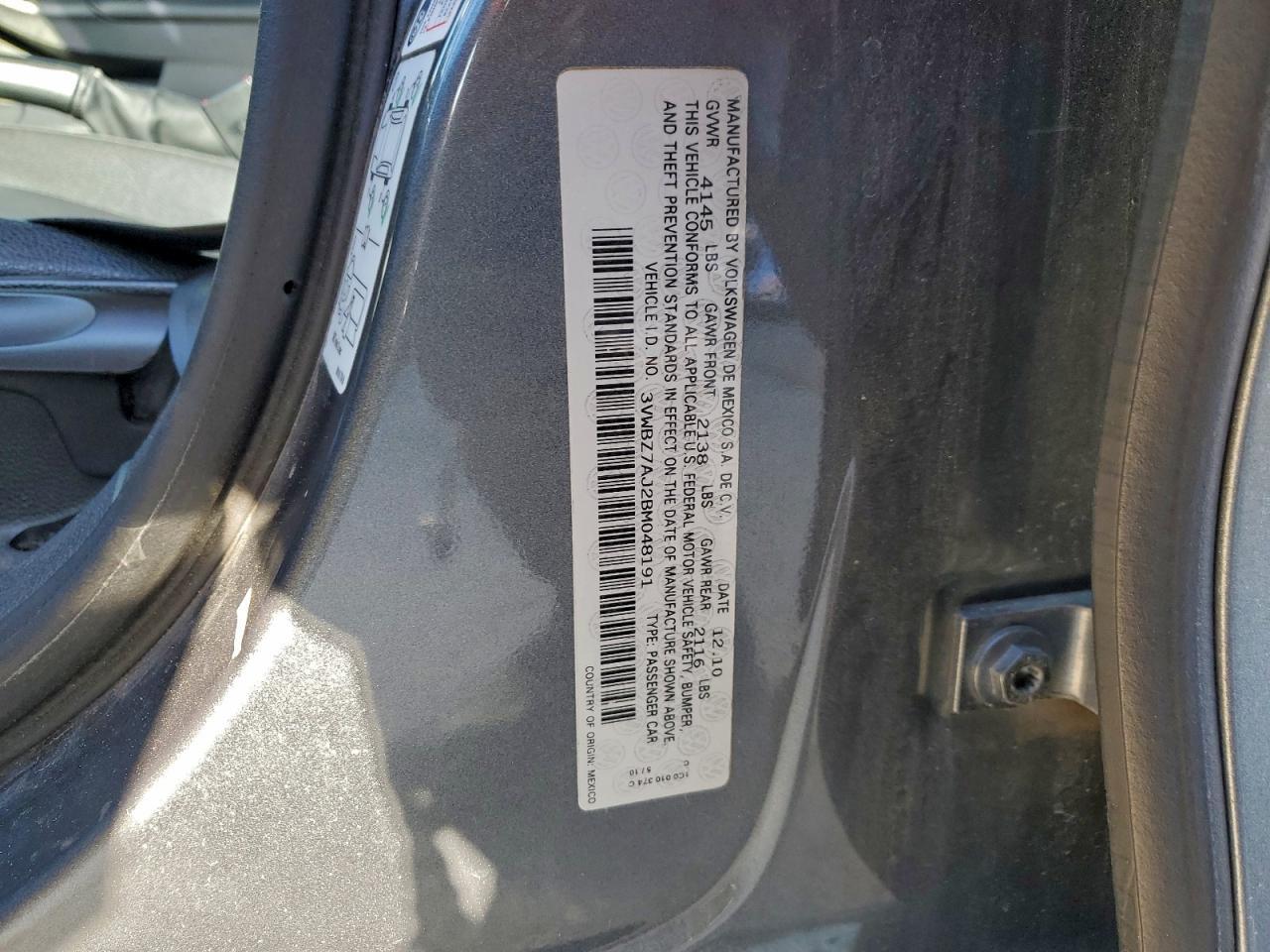 2011 VOLKSWAGEN JETTA