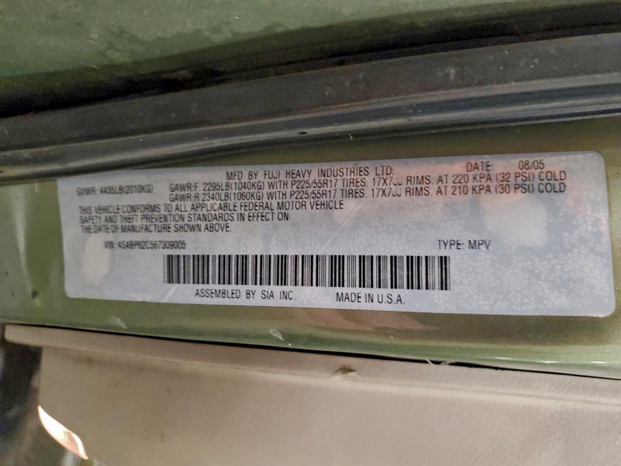 2006 SUBARU Legacy