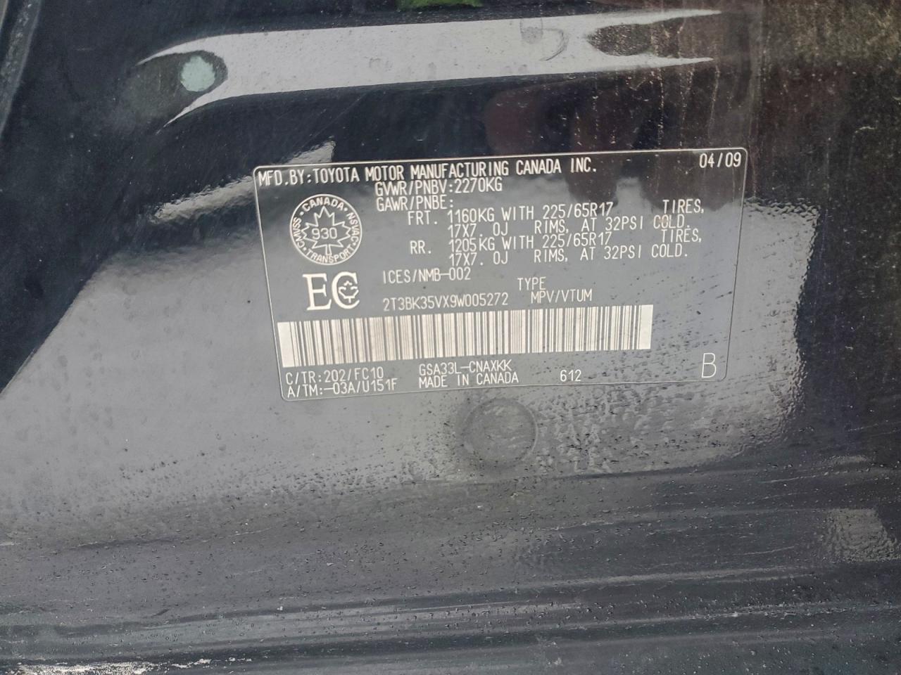 2009 TOYOTA RAV4