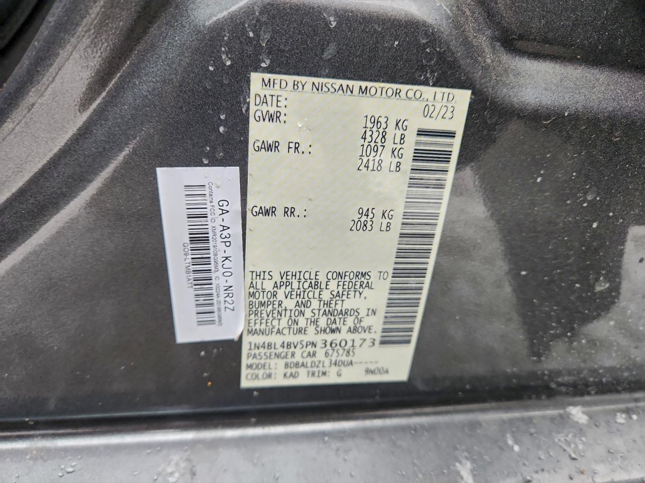 2023 NISSAN ALTIMA