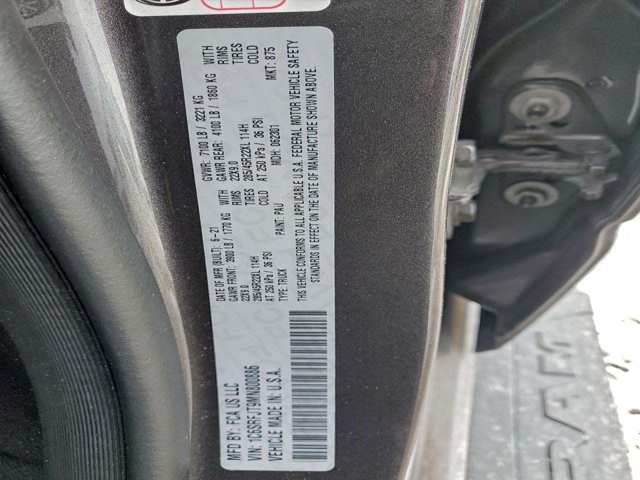 2021 RAM 1500