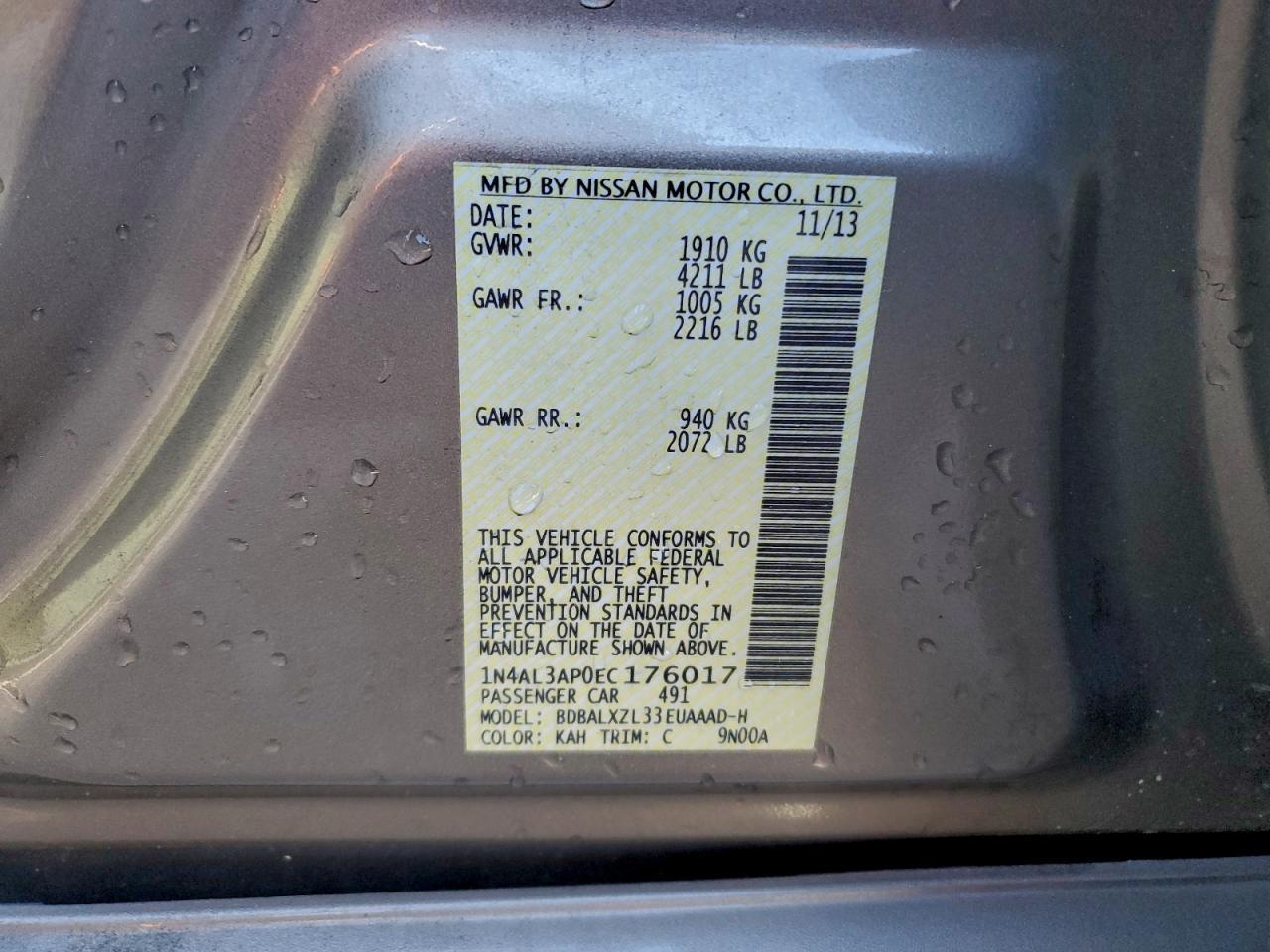 2014 NISSAN ALTIMA