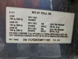 2021 TESLA MODEL Y