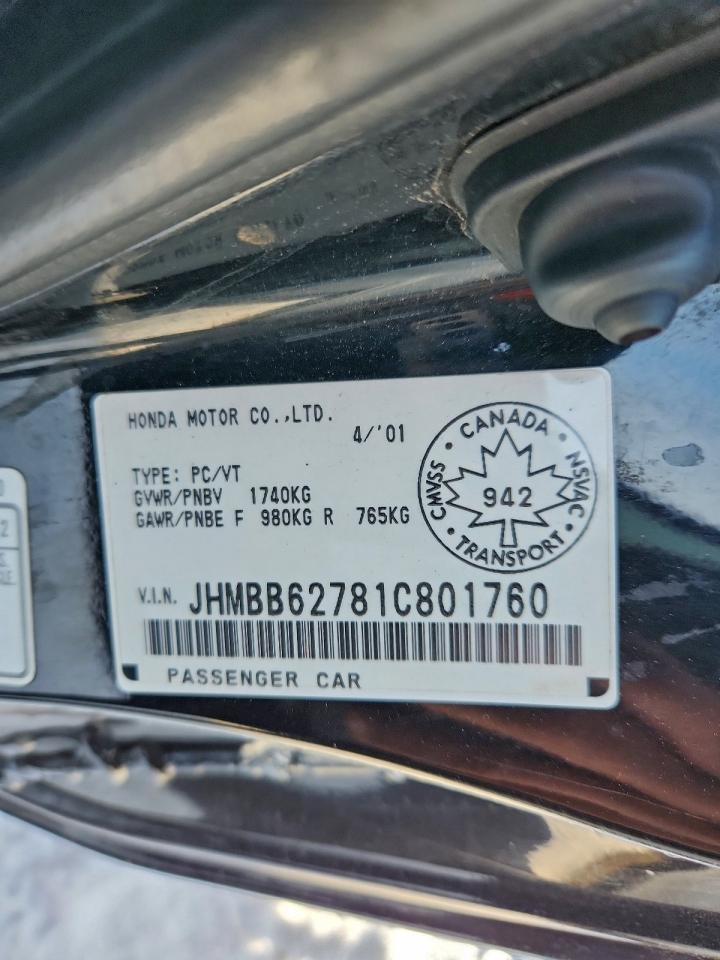 2001 HONDA Prelude