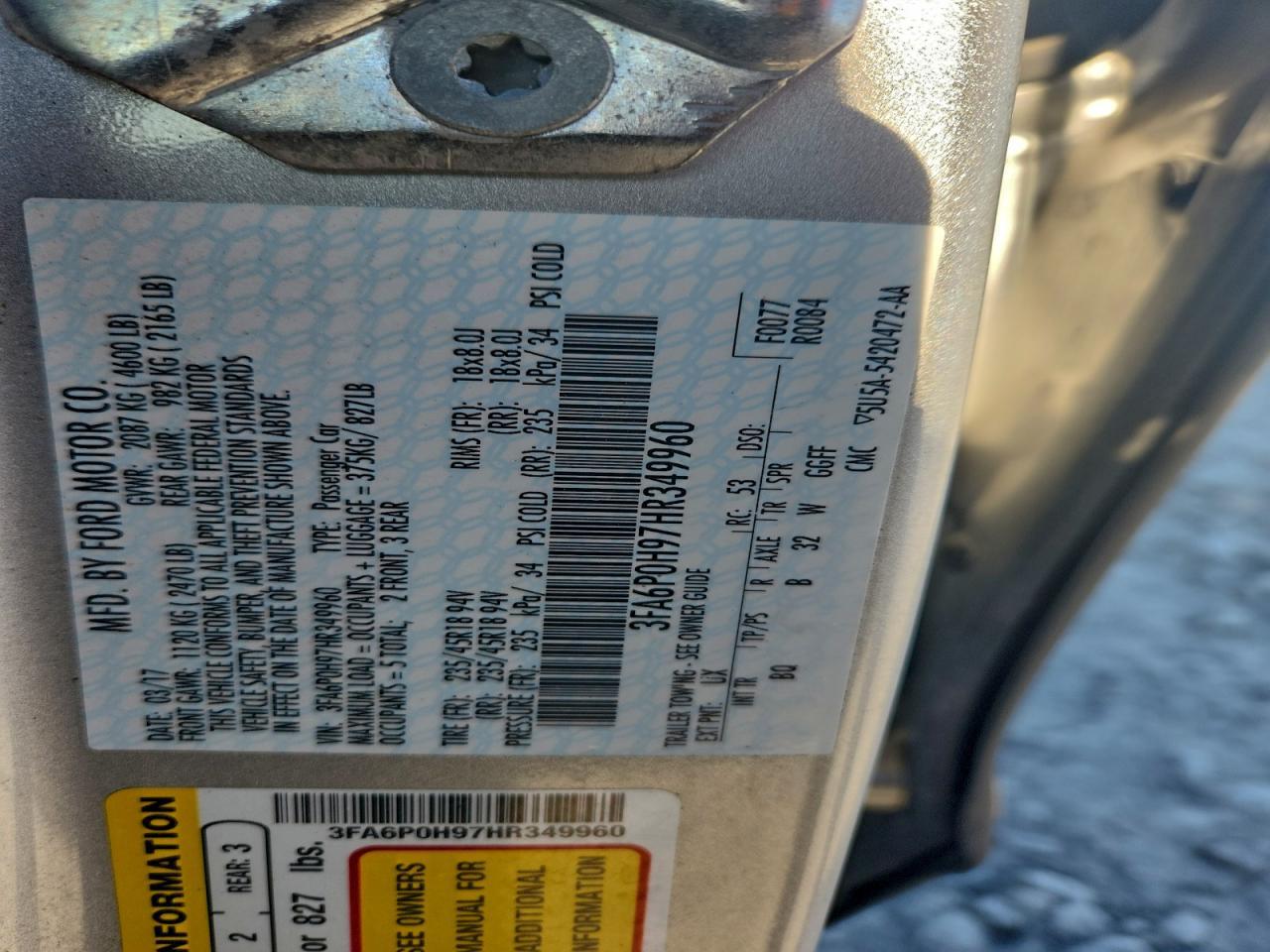 2017 FORD FUSION
