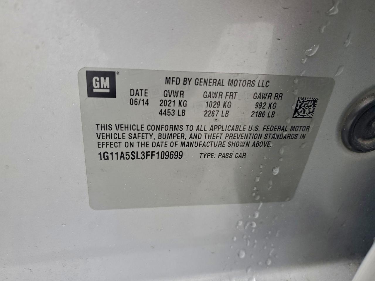 2015 CHEVROLET MALIBU