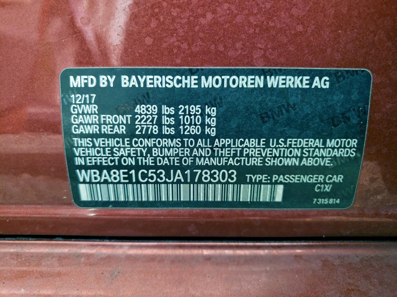 2018 BMW 3 SERIES
