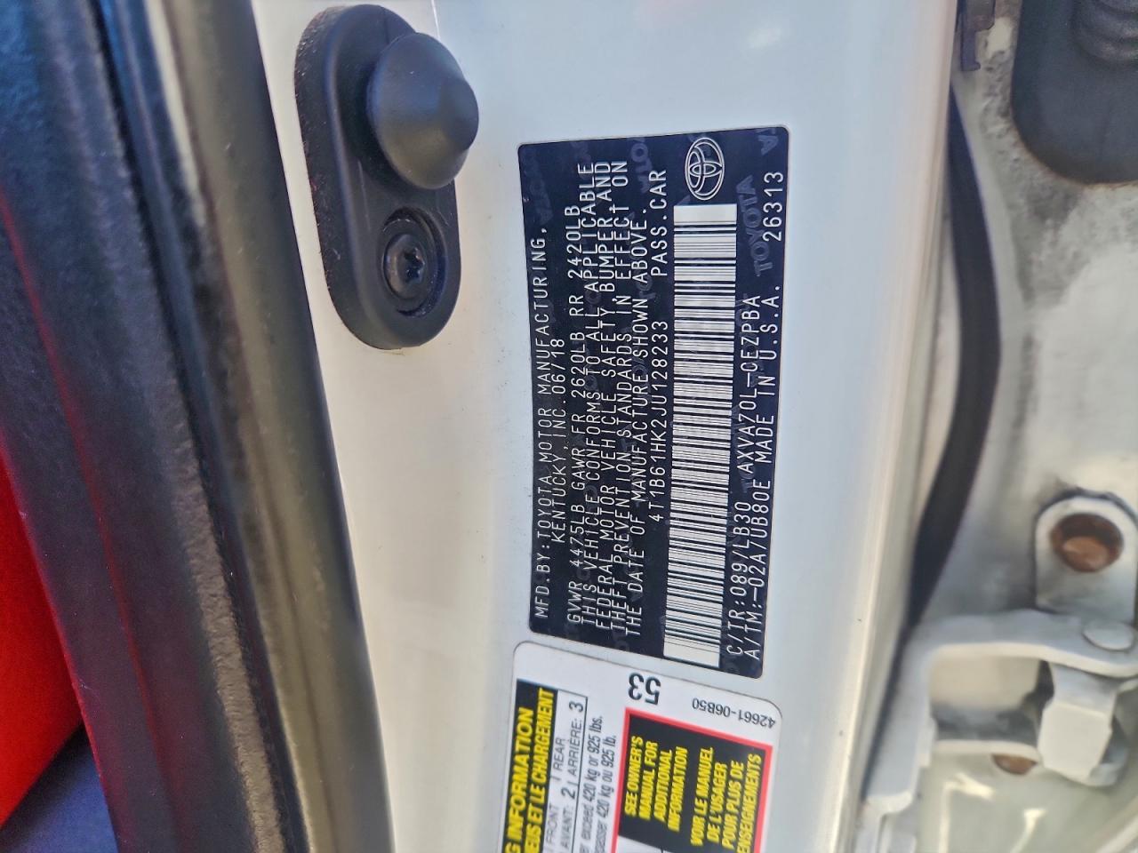 2018 TOYOTA CAMRY