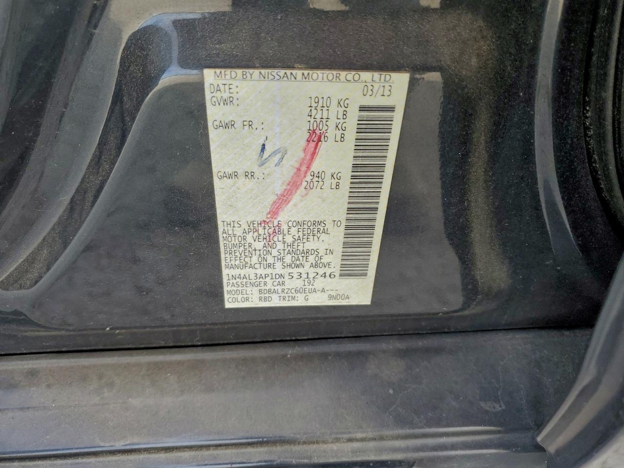2013 NISSAN ALTIMA