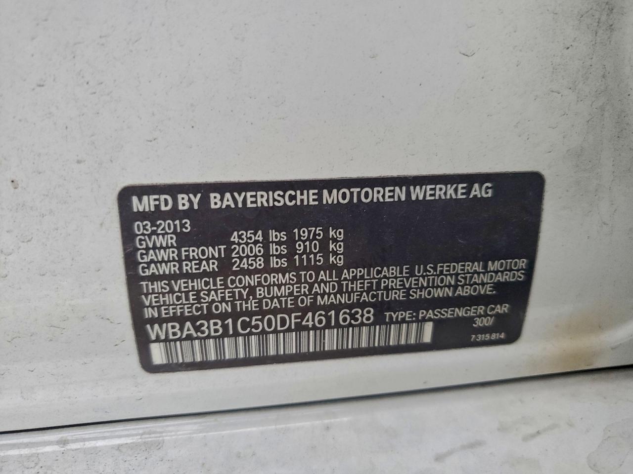 2013 BMW 3 SERIES