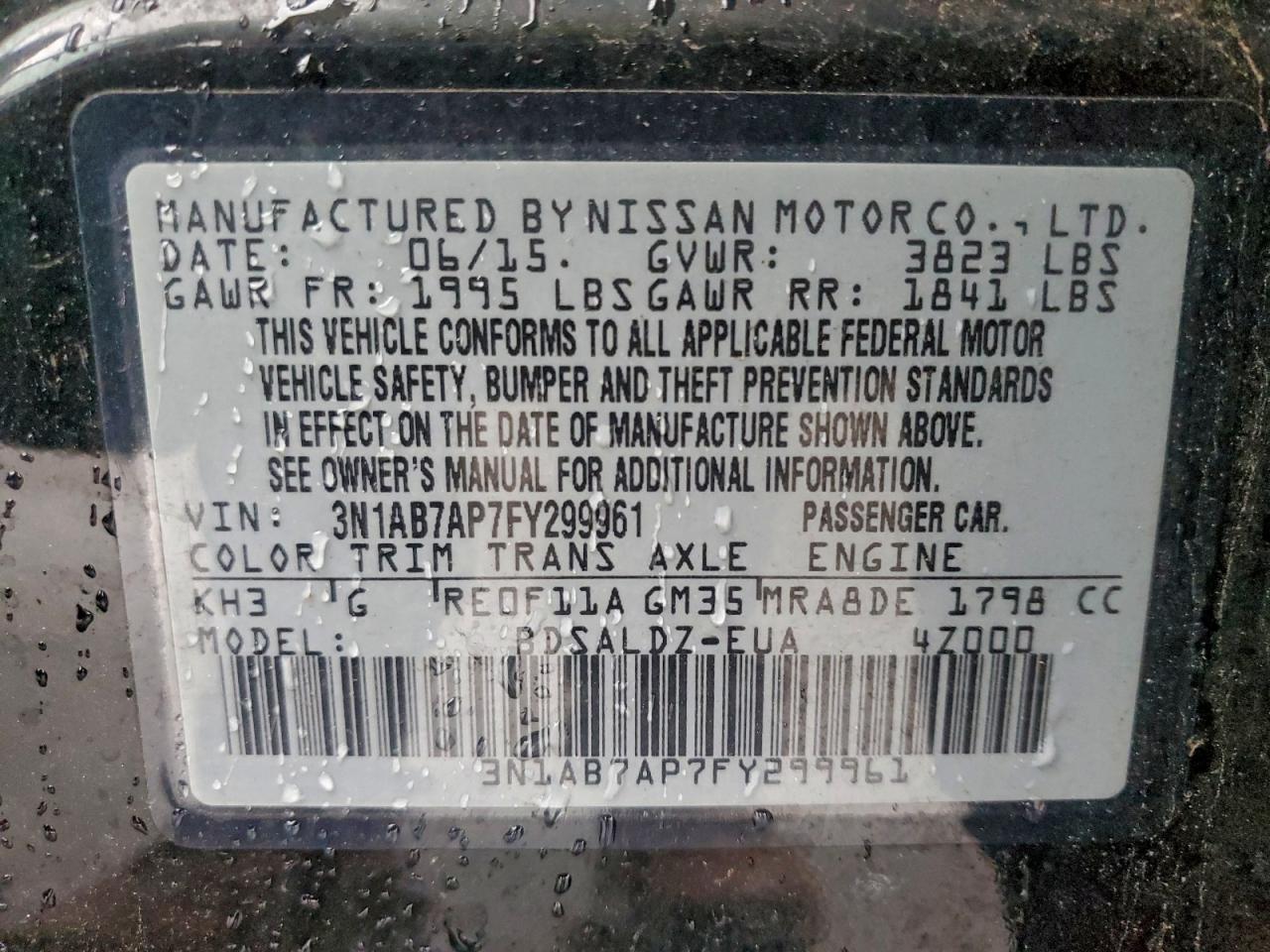 2015 NISSAN SENTRA