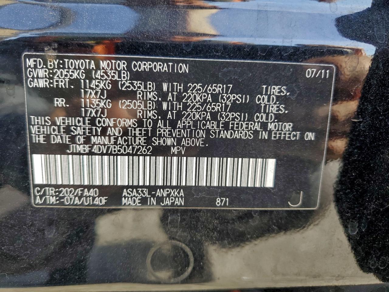 2011 TOYOTA RAV4