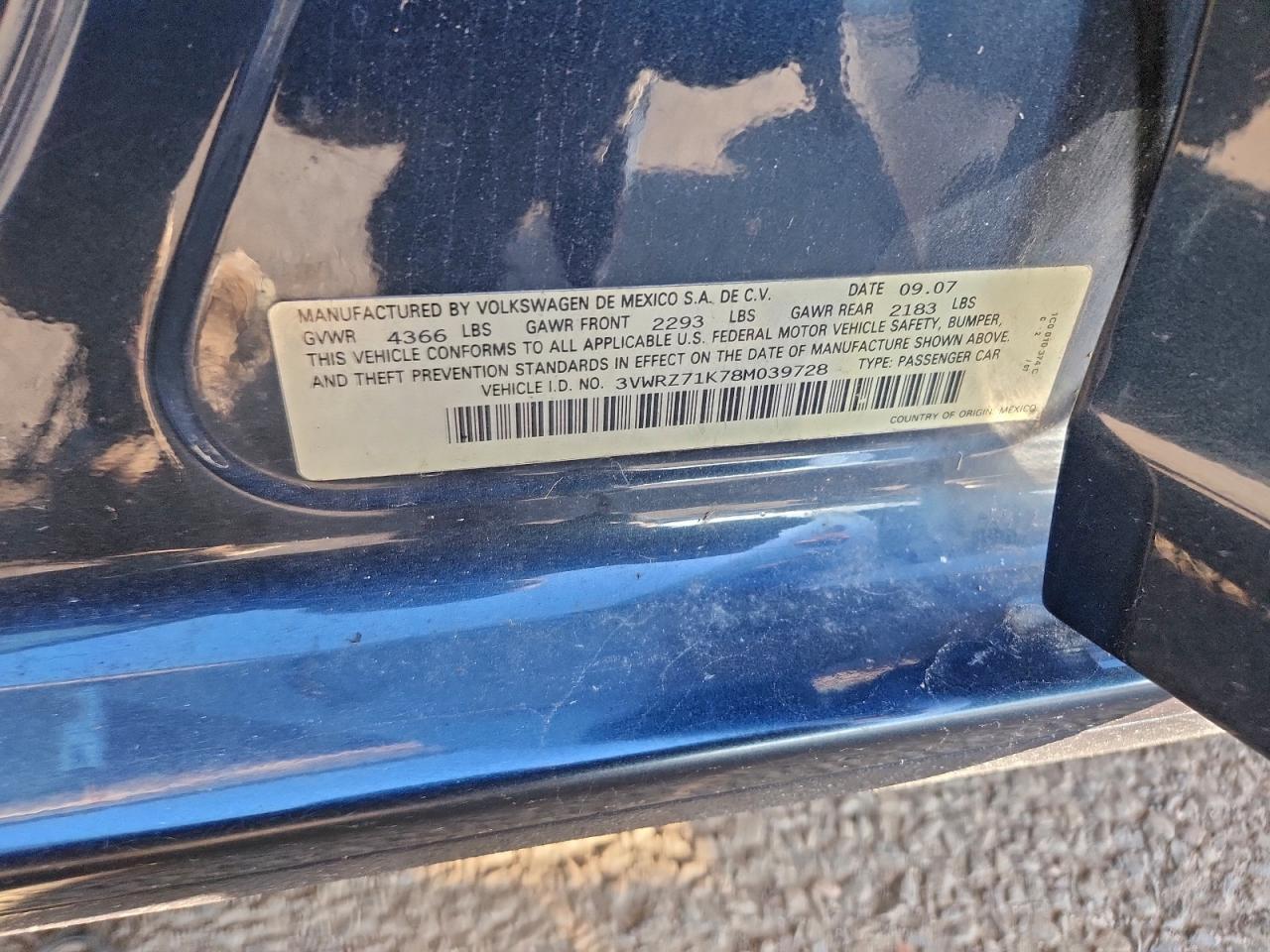 2008 VOLKSWAGEN JETTA