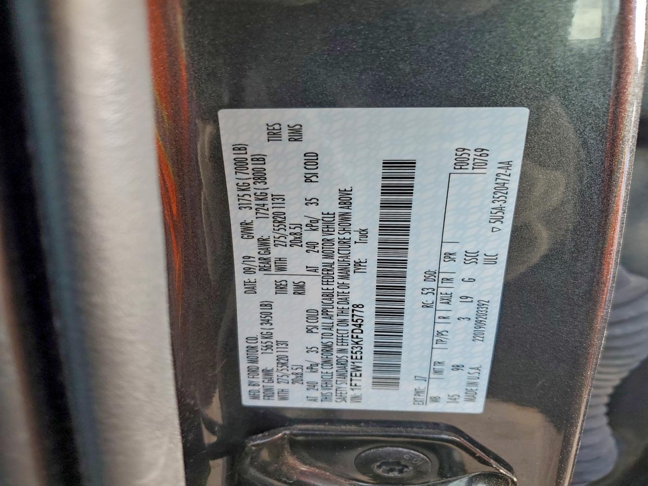 2019 FORD F-150