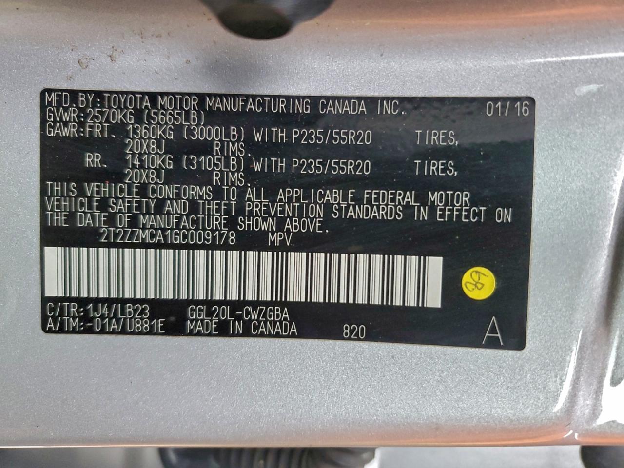 2016 LEXUS RX 350