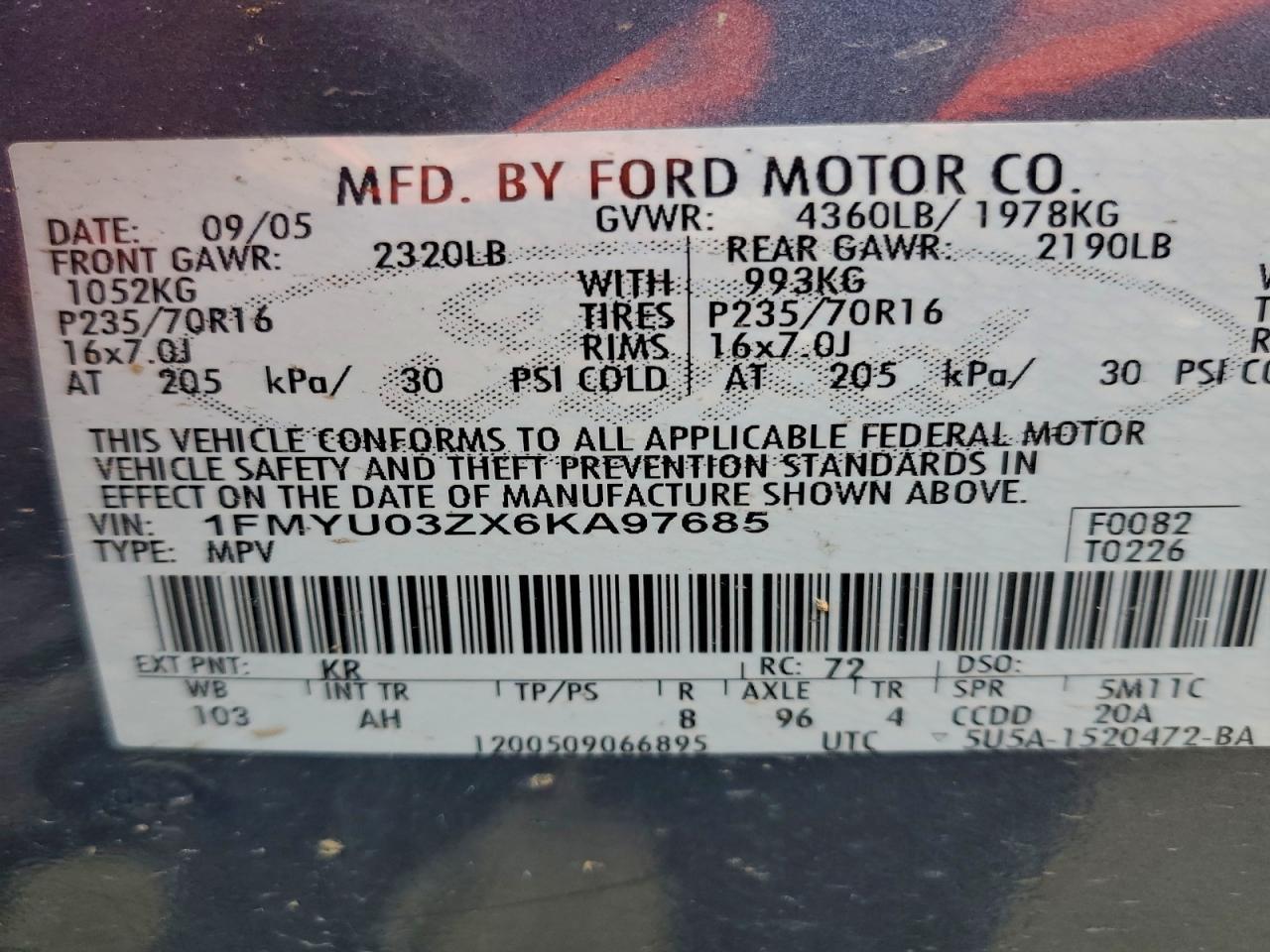 2006 FORD ESCAPE