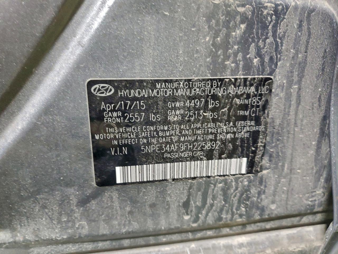 2015 HYUNDAI SONATA