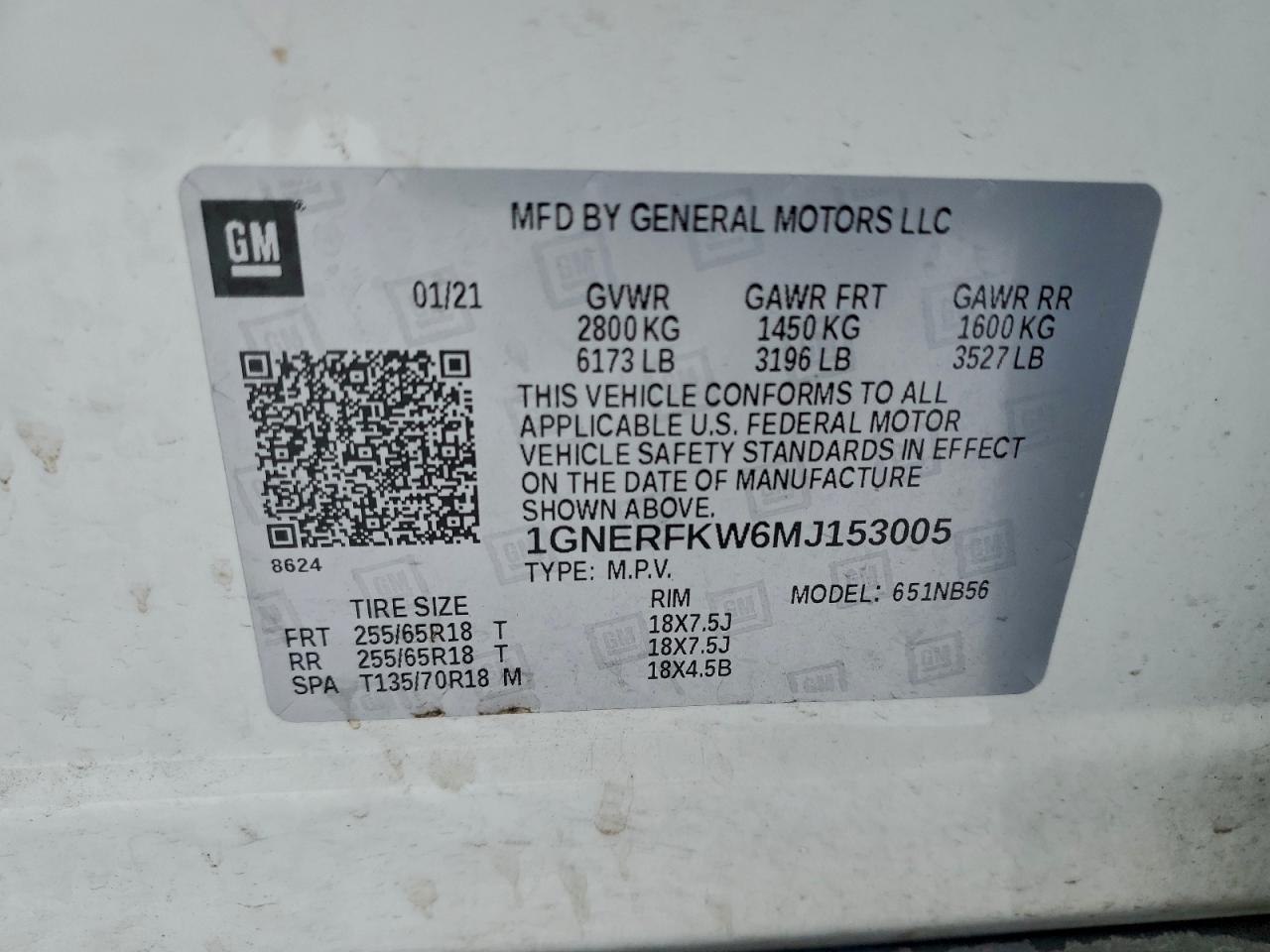 2021 CHEVROLET TRAVERSE
