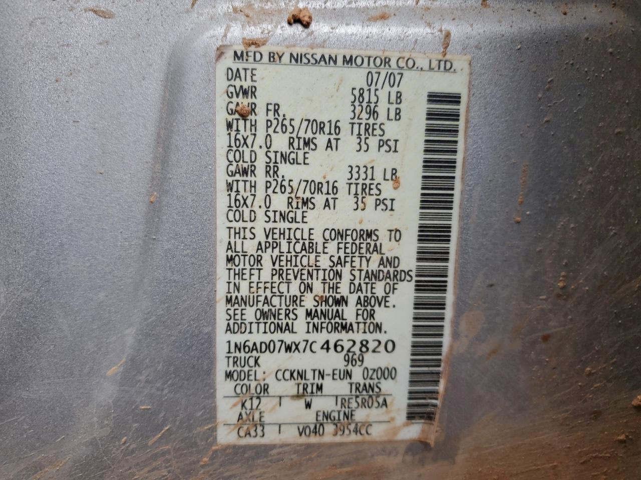 2007 NISSAN Frontier