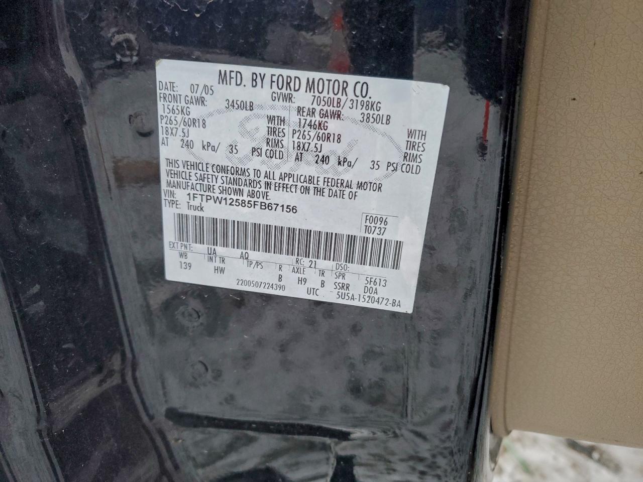 2005 FORD F-150