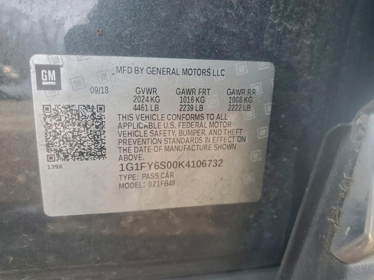 2019 CHEVROLET Bolt EV