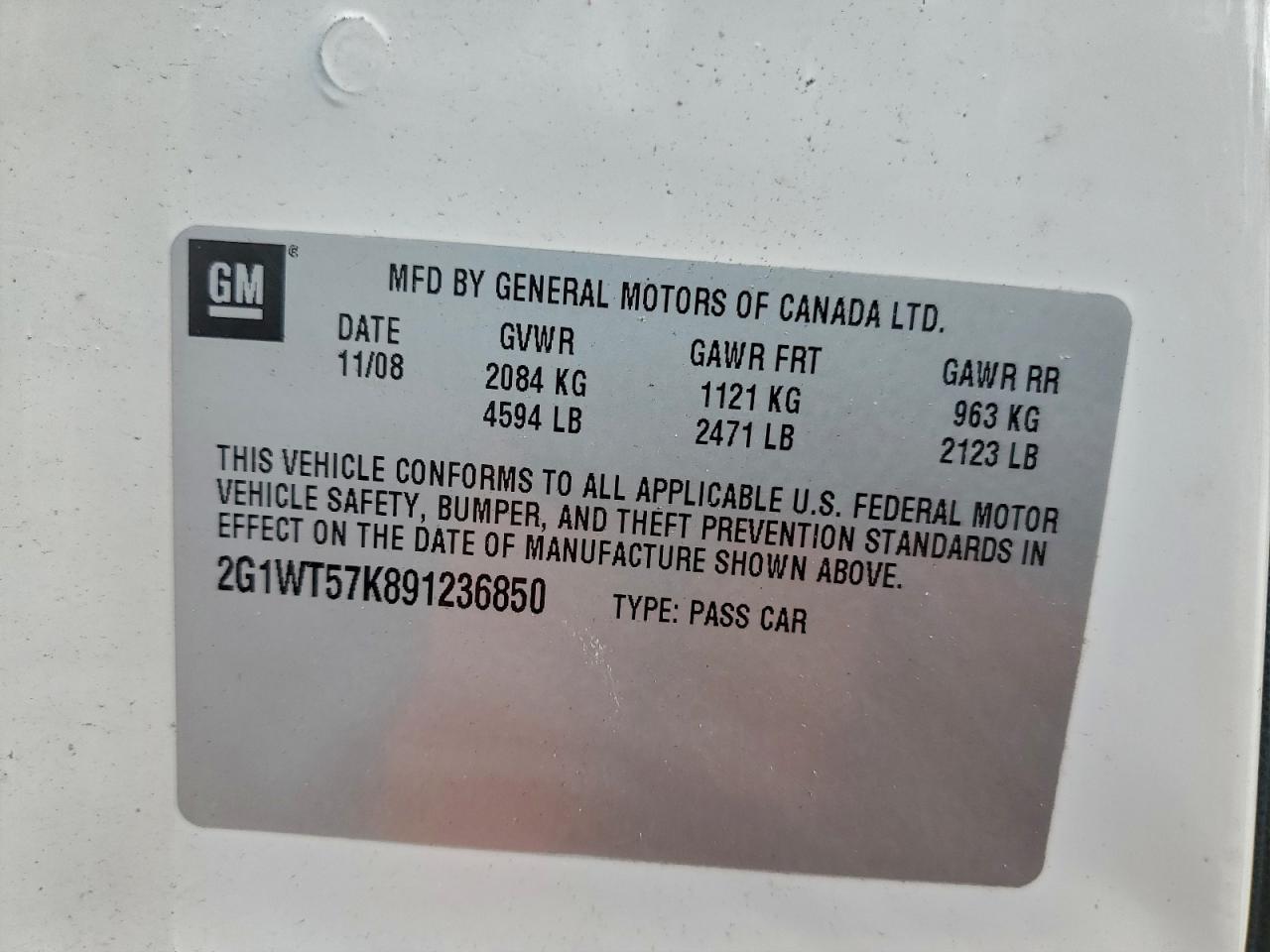 2009 CHEVROLET IMPALA