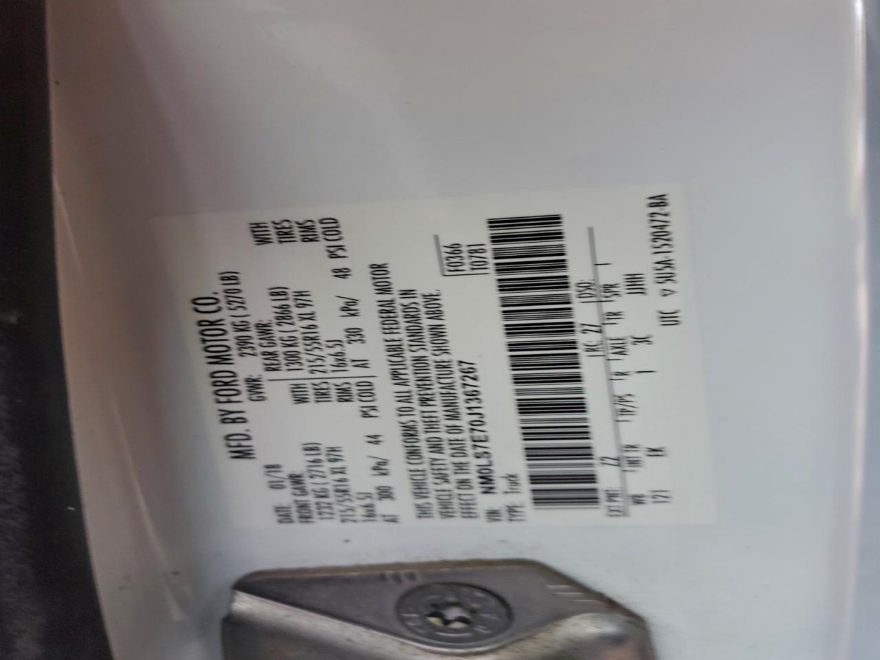 2018 FORD TRANSIT CONNECT