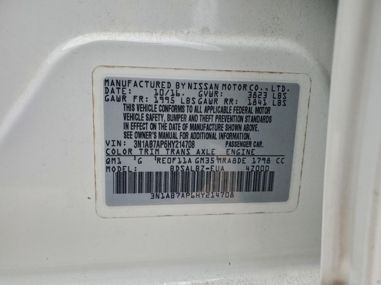 2017 NISSAN SENTRA