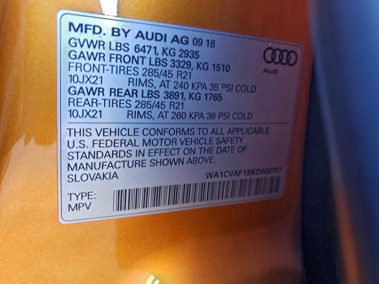 2019 AUDI Q8