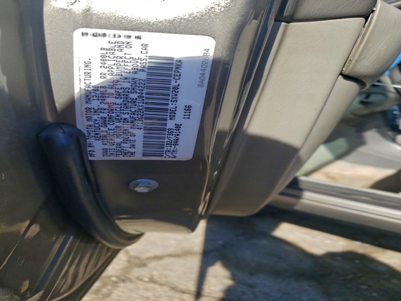 2001 TOYOTA CAMRY