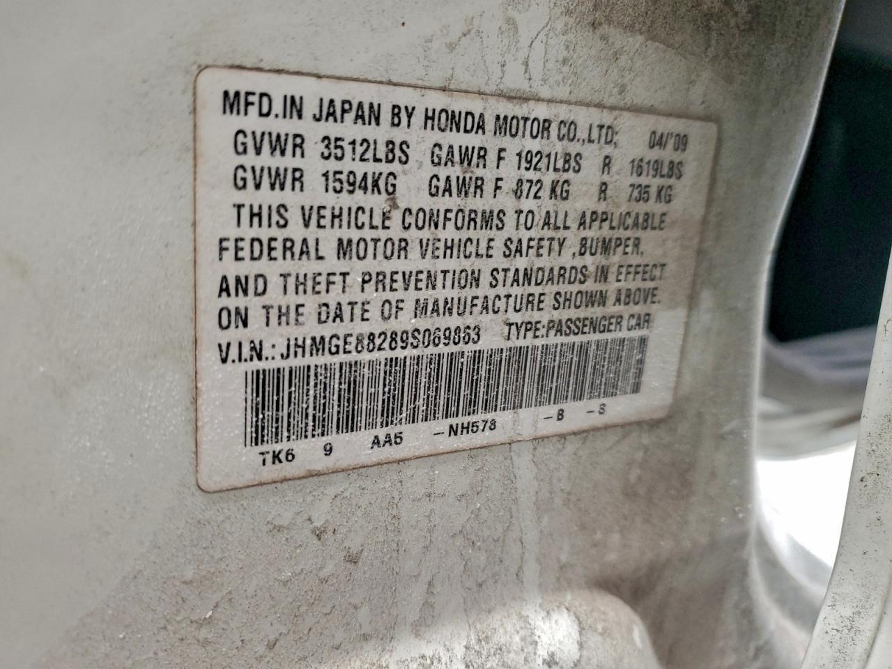 2009 HONDA FIT