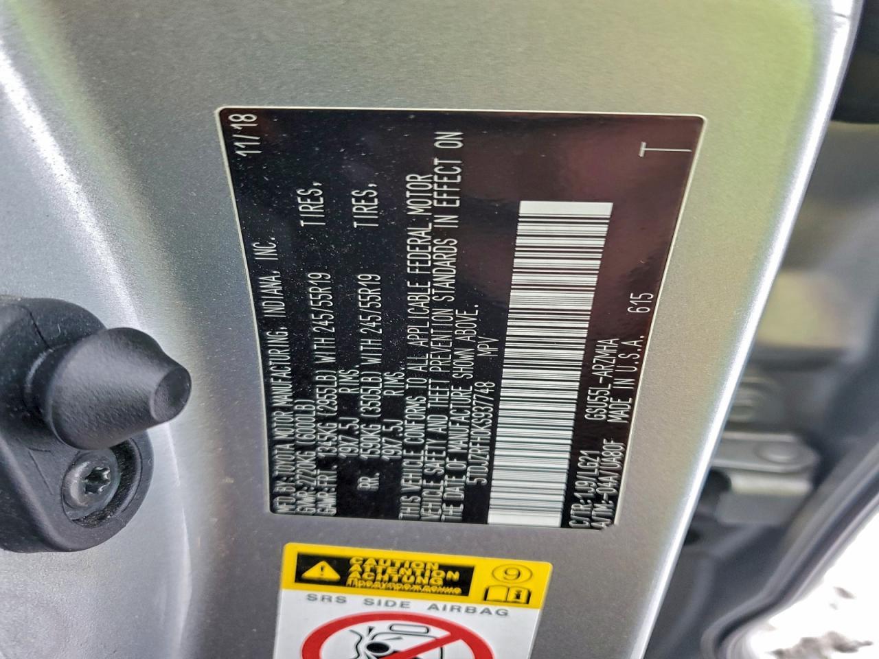 2019 TOYOTA HIGHLANDER