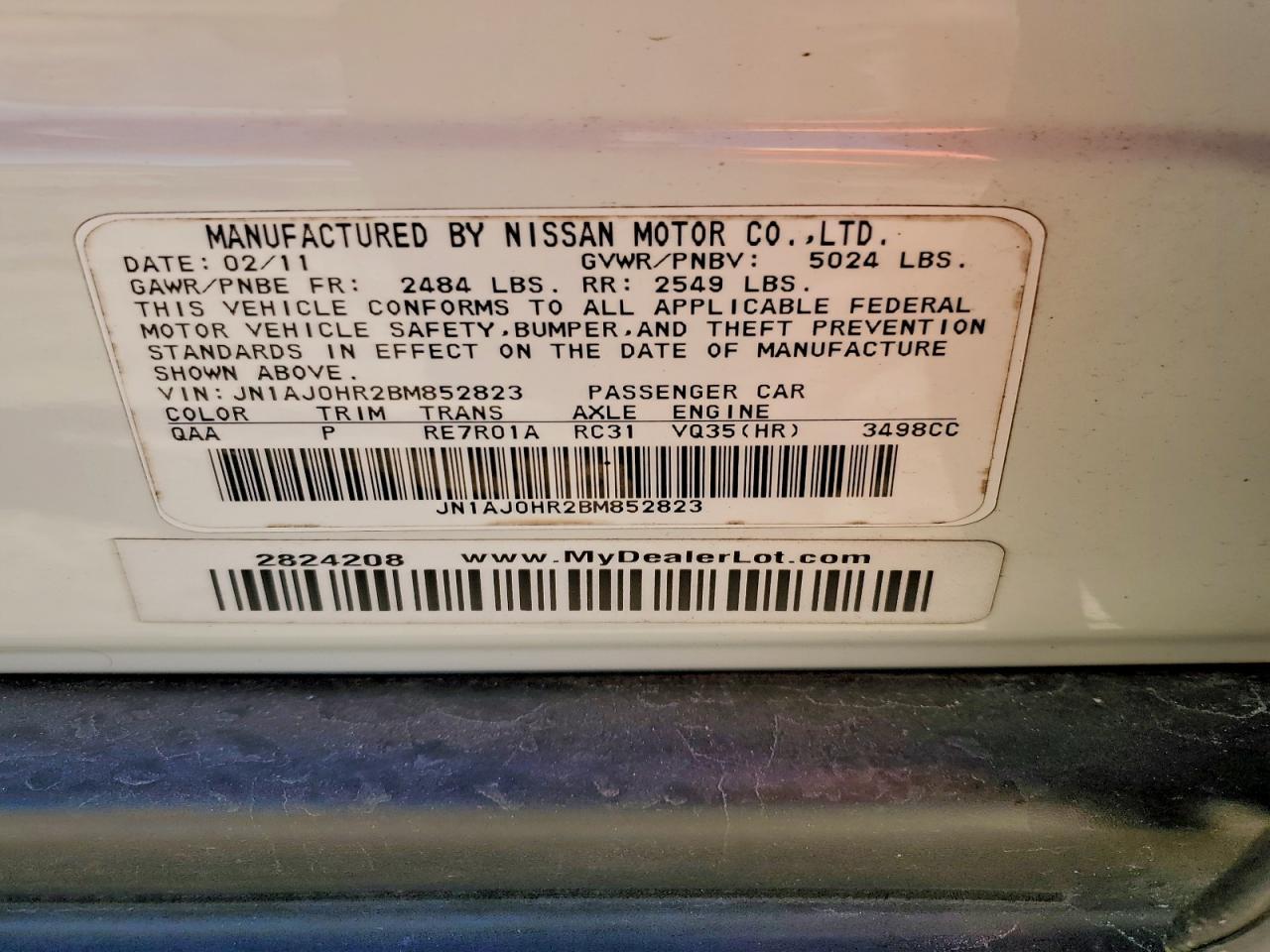2011 INFINITI EX35