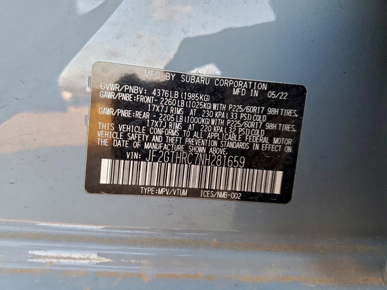 2022 SUBARU Crosstrek