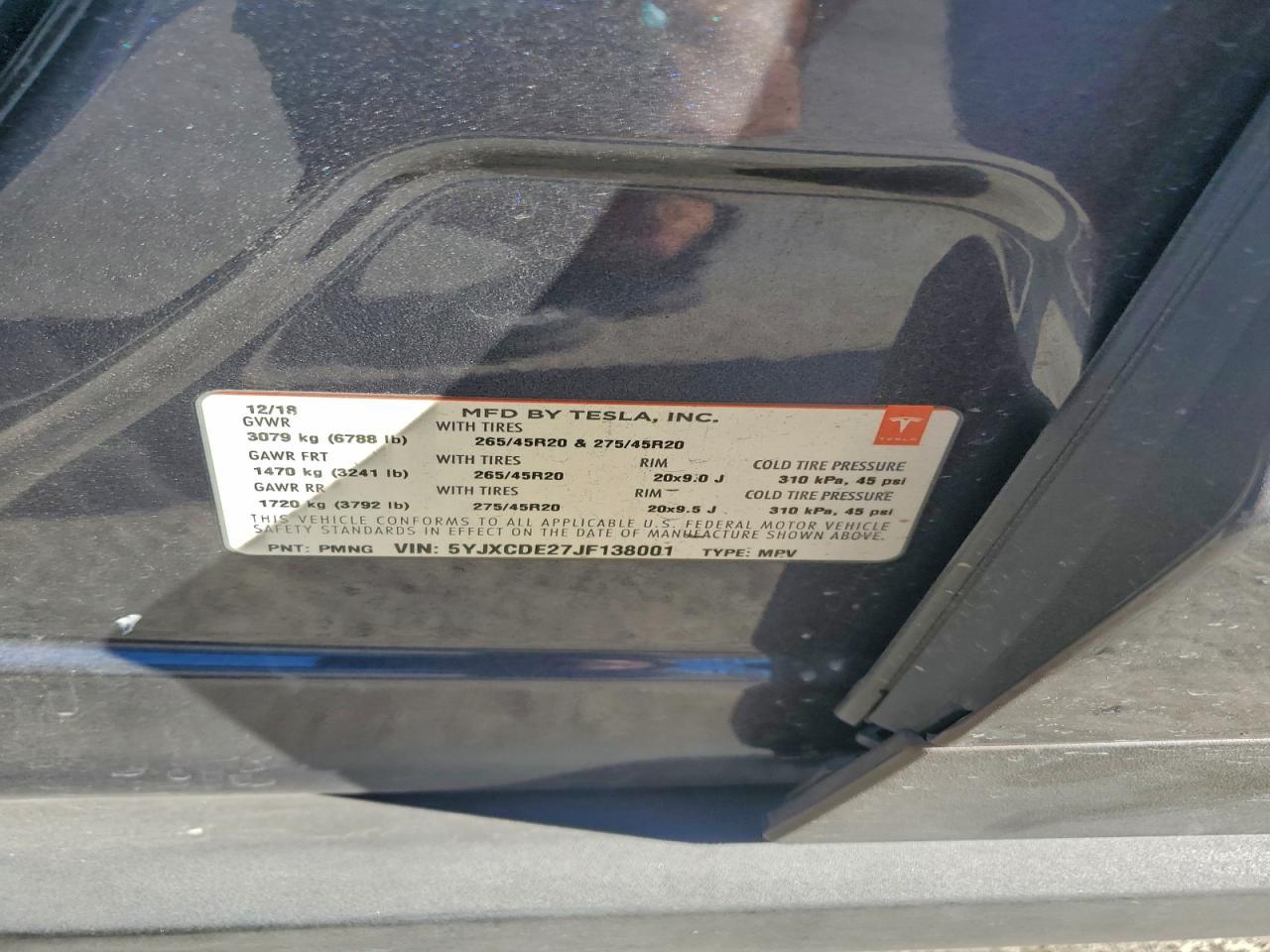 2018 TESLA MODEL X