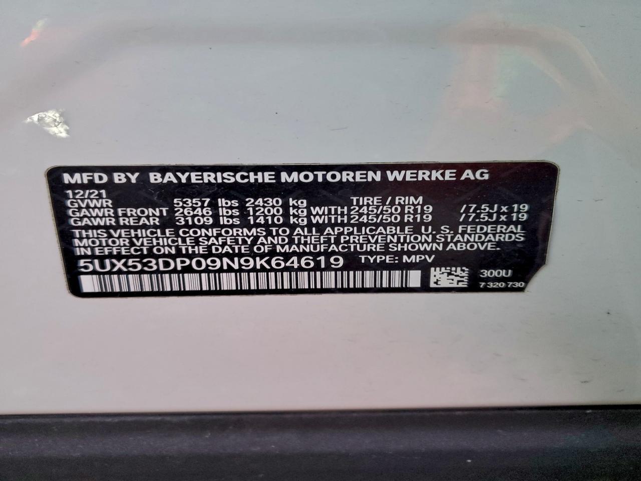 2022 BMW X3