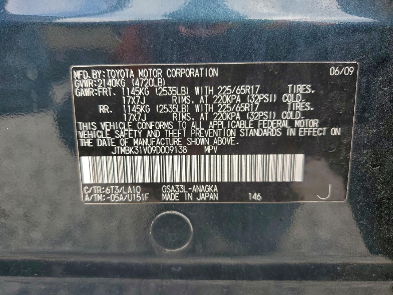 2009 TOYOTA RAV4