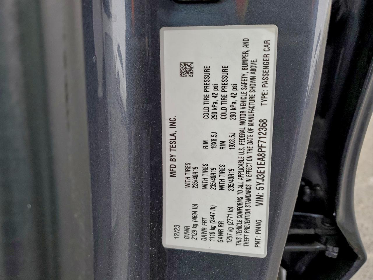 2023 TESLA MODEL 3