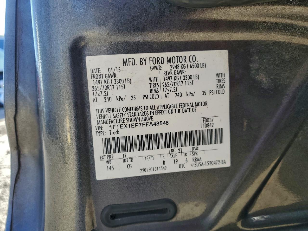 2015 FORD F-150