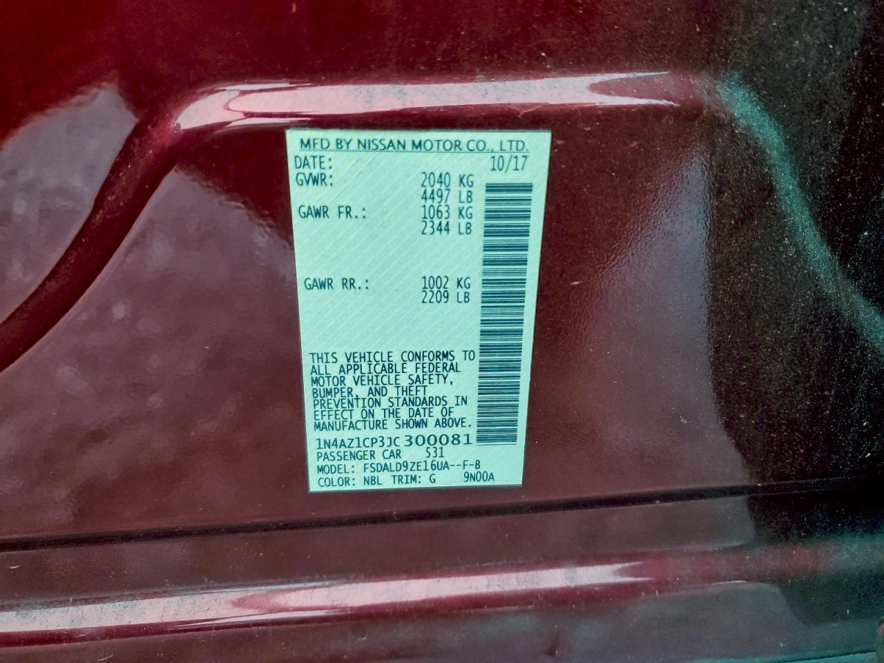 2018 NISSAN LEAF