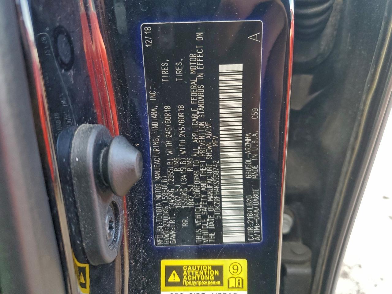 2019 TOYOTA HIGHLANDER