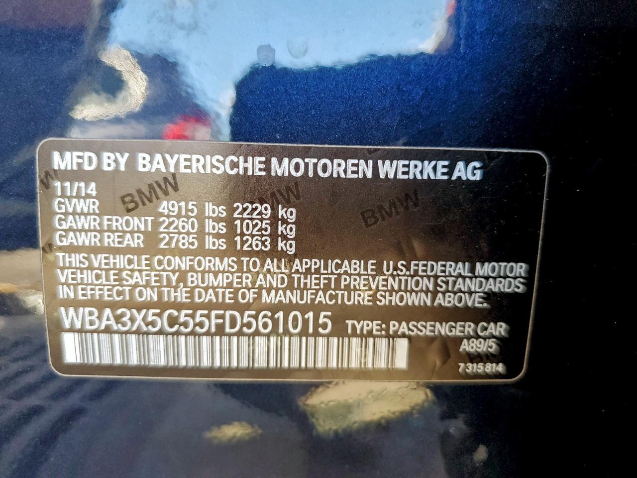 2015 BMW 3 SERIES