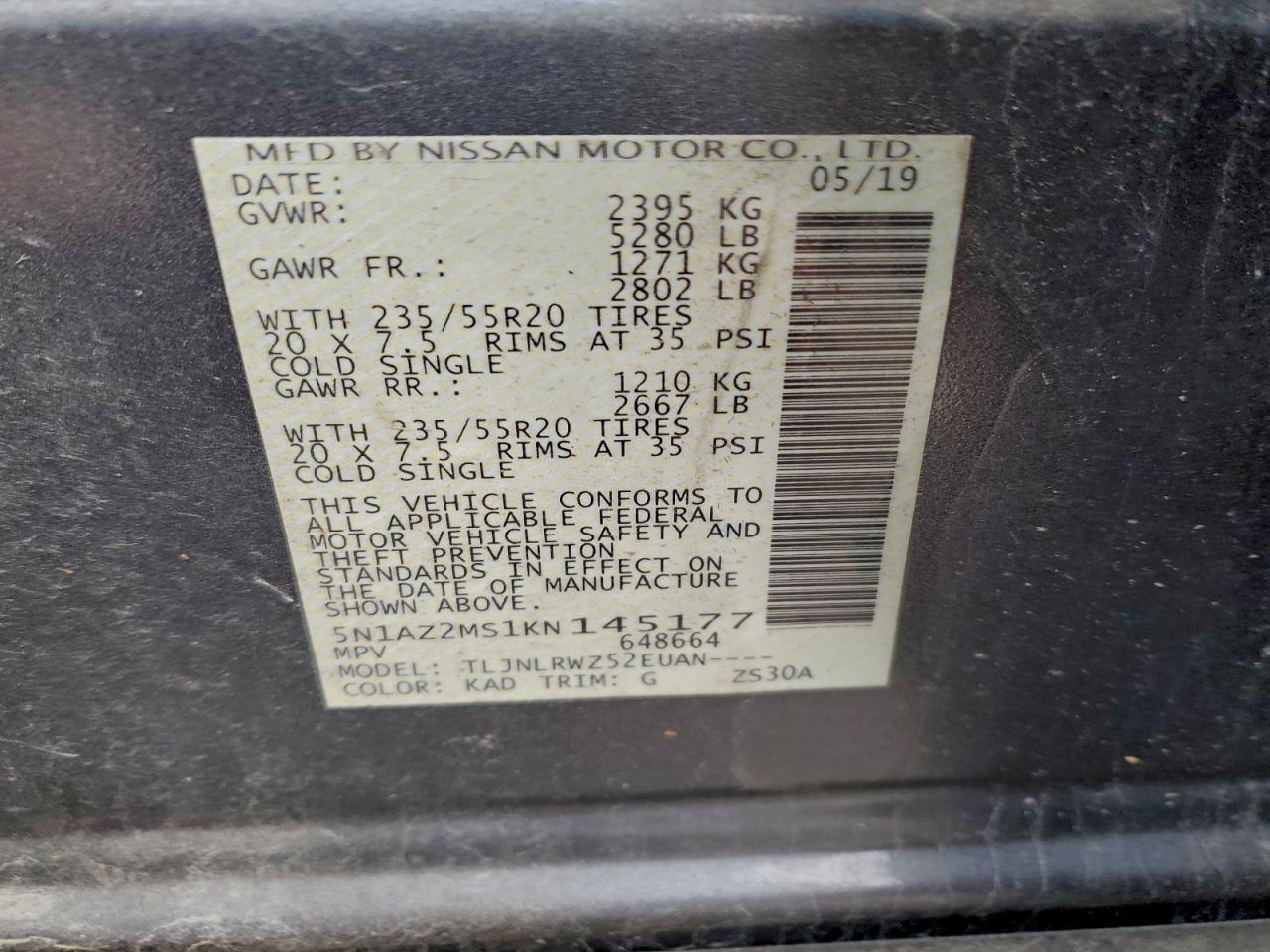 2019 NISSAN MURANO