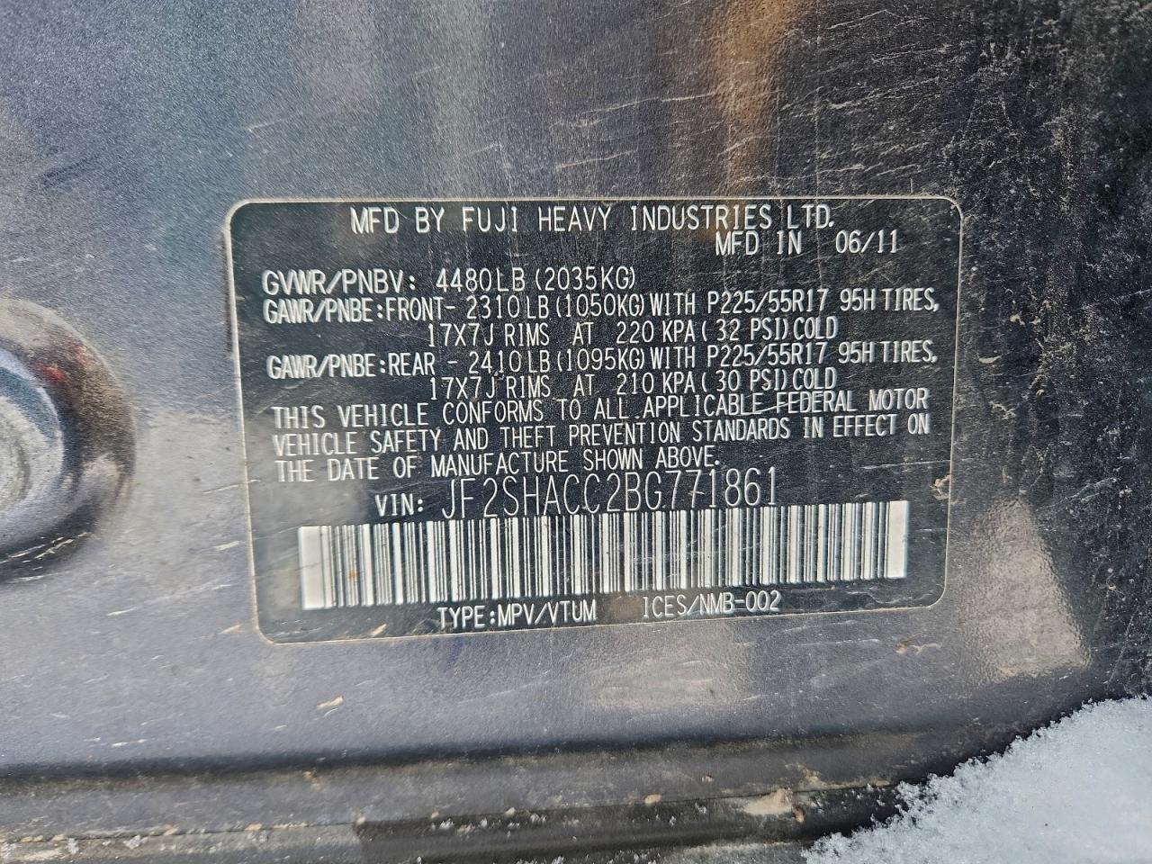 2011 SUBARU FORESTER