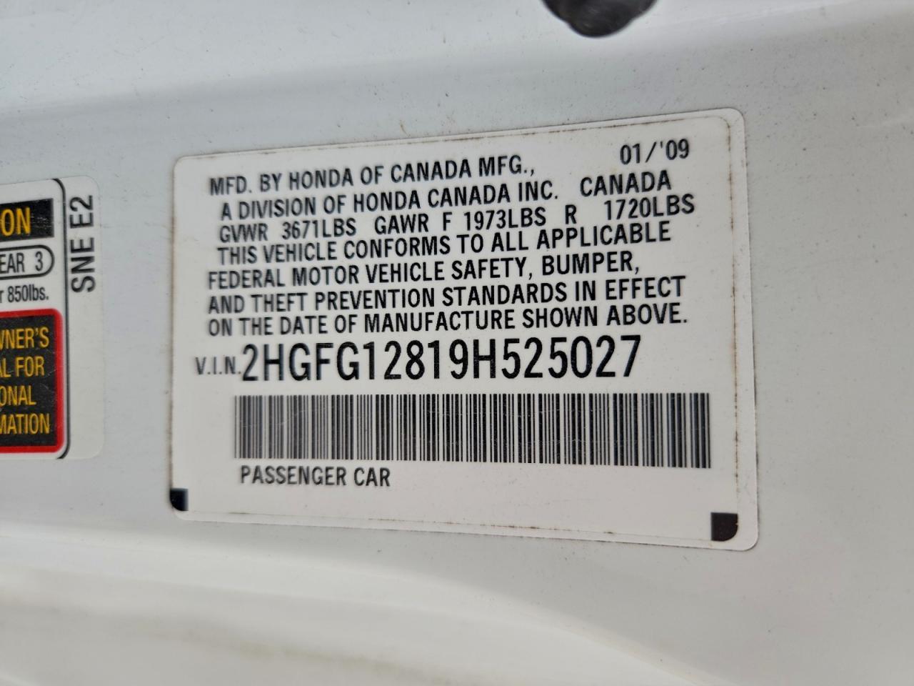 2009 HONDA CIVIC