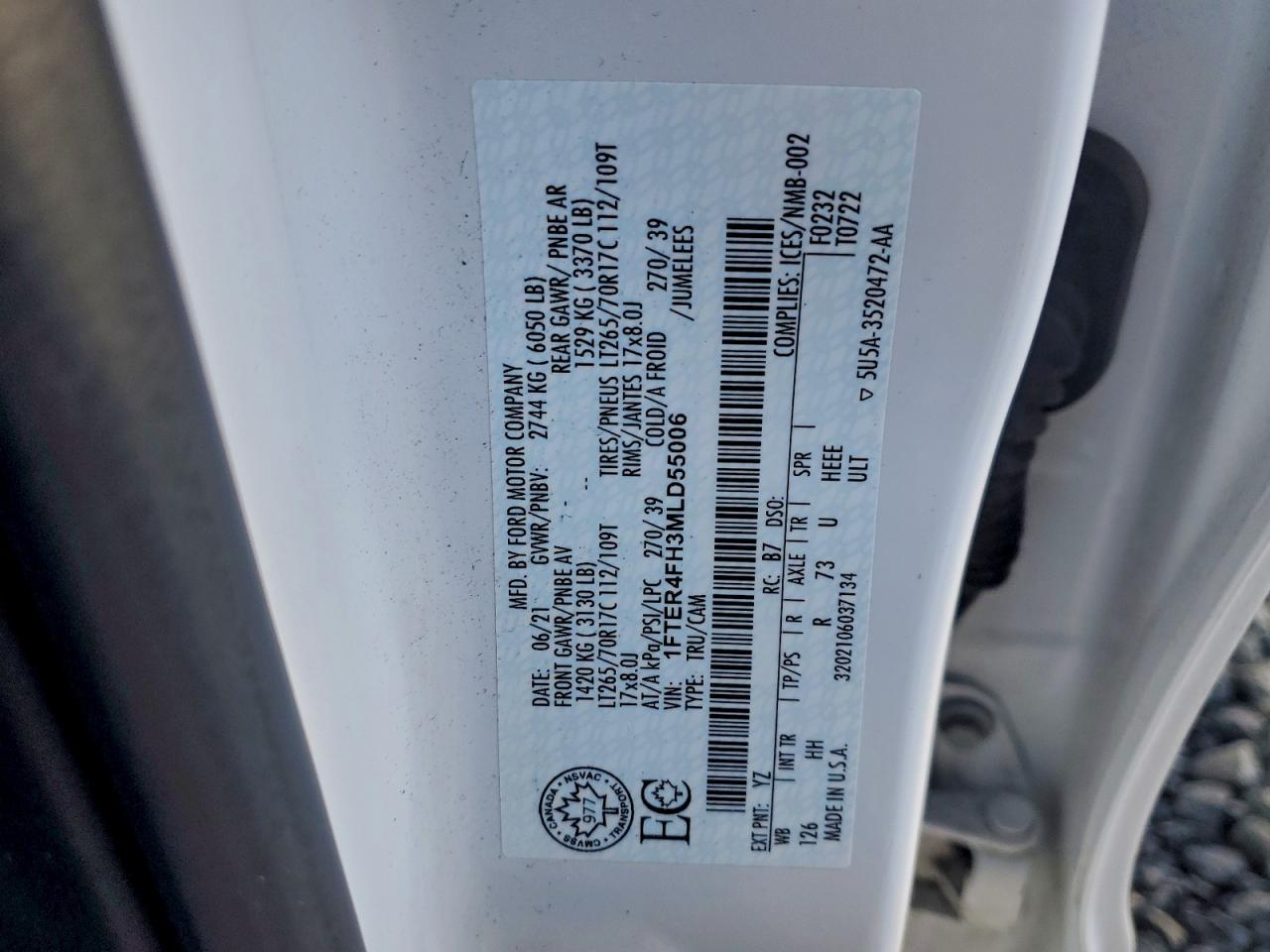 2021 FORD RANGER