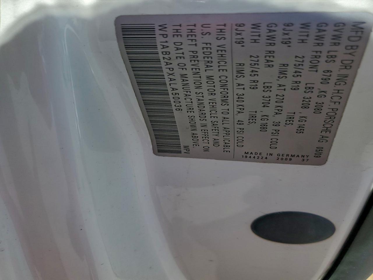 2010 PORSCHE CAYENNE