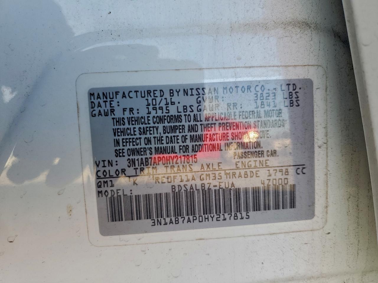 2017 NISSAN SENTRA