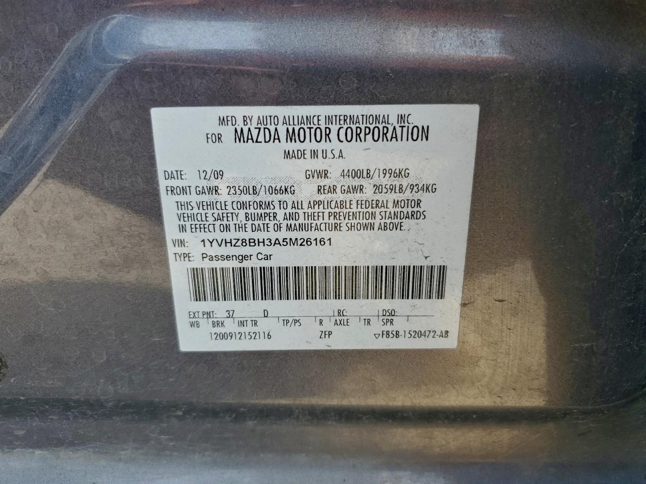2010 MAZDA 6