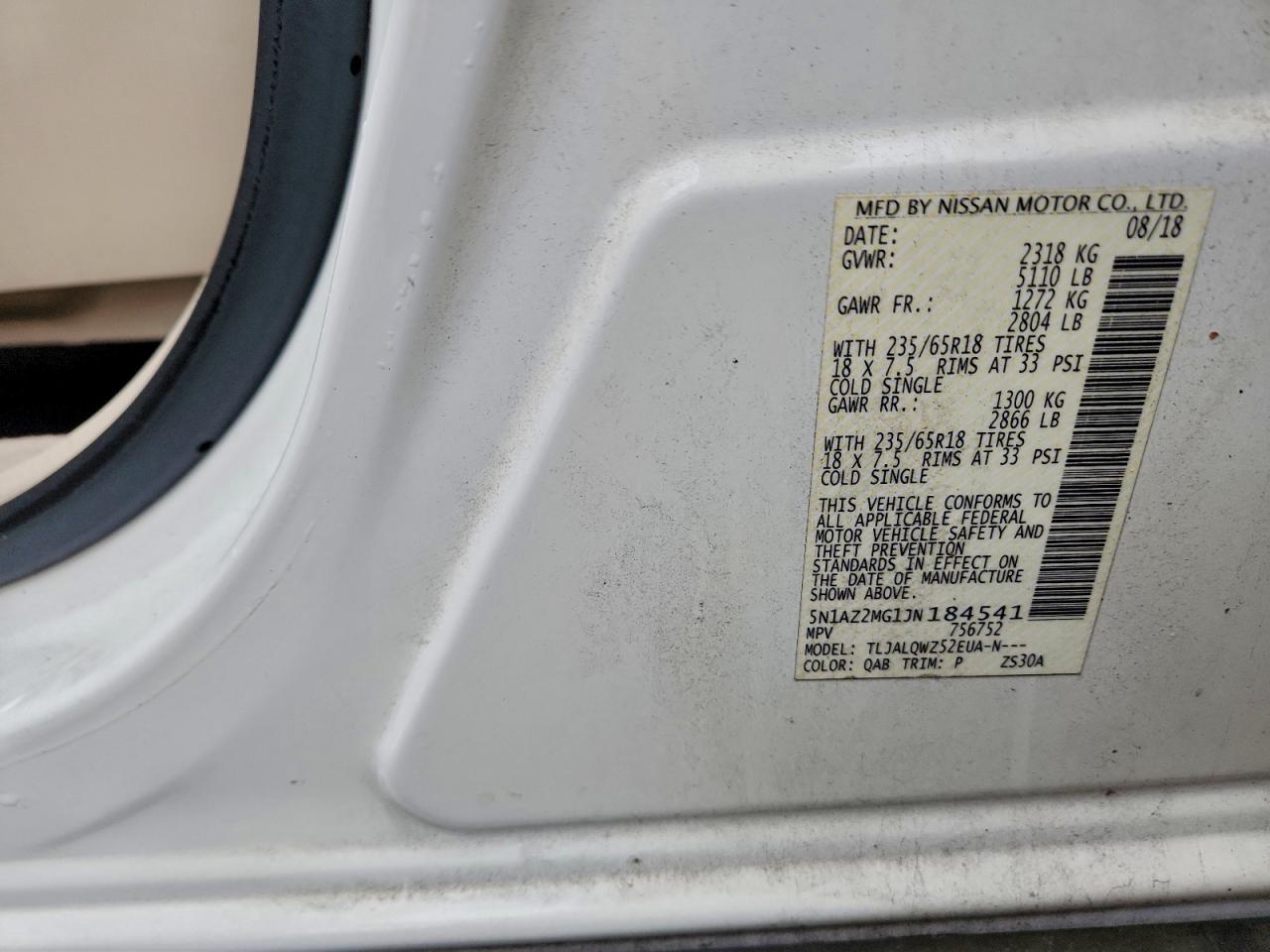 2018 NISSAN MURANO